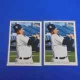 2002 TOPPS T206 DEREK JETER TWO CARD LOT YANKEES