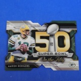 2015 TOPPS CHROME AARON RODGERS SUPER BOWL 50 DIE CUT PACKERS