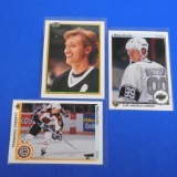 1990'S BOWMAN UPPER DECK WAYNE GRETZKY THREE CARD LOT