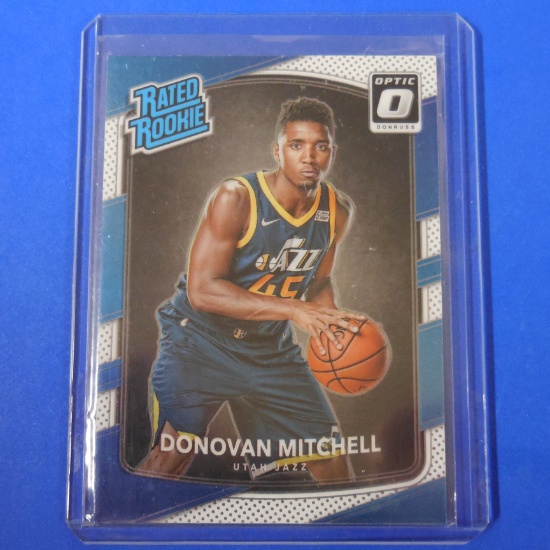 2017-18 PANINI DONRUSS OPTIC DONOVAN MITCHELL RATED ROOKIE CARD RC JAZZ CAVALIERS