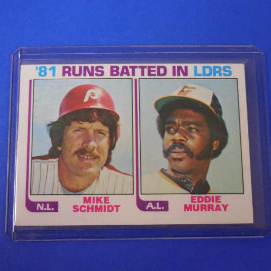 1982 TOPPS MIKE SCHMIDT EDDIE MURRAY LEADERS RBIS