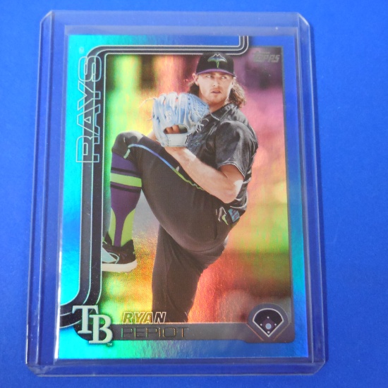 2025 TOPPS #179 RYAN PEPIOT BLUE HOLO #D 118/150 RAYS