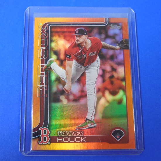 2025 TOPPS #46 TANNER HOUCK ORANGE HOLO #D 25/25 RED SOX