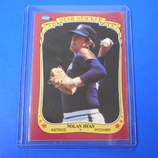 1986 FLEER ALL STAR STICKERS NOLAN RYAN ASTROS
