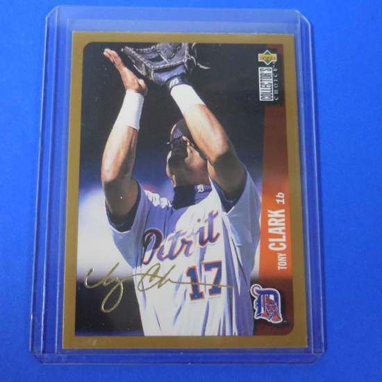 1996 UPPER DECK COLLECTORS CHOICE TONY CLARK GOLD SIGNATURE SP