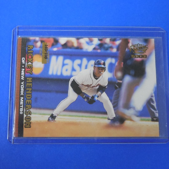 2000 PACIFIC RICKEY HENDERSON SERIAL NUMBERED PARALLEL #D 160/199 METS