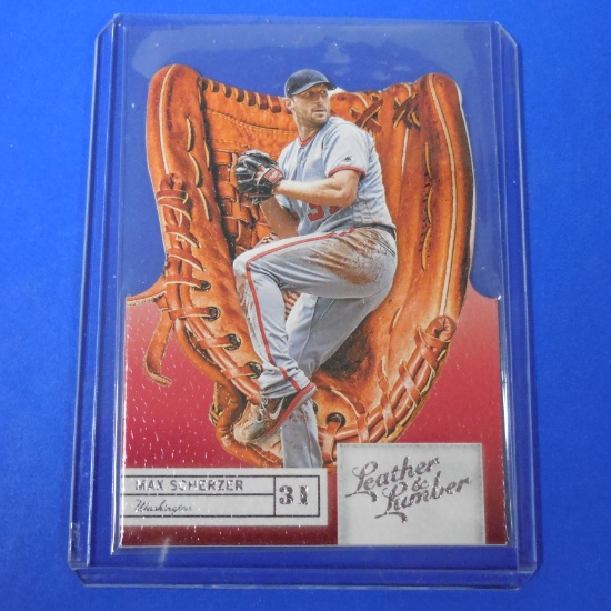 2019 PANINI LEATHER LUMBER MAX SCHERZER DIE CUT GLOVE