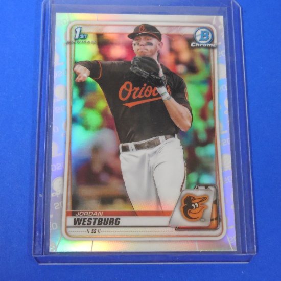 2020 BOWMAN CHROME DRAFT JORDAN WESTBURG REFRACTOR ROOKIE CARD