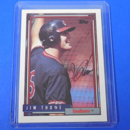 1992 TOPPS JIM THOME AUTOGRAPHED CARD EARLY SIGNATURE SCARCE