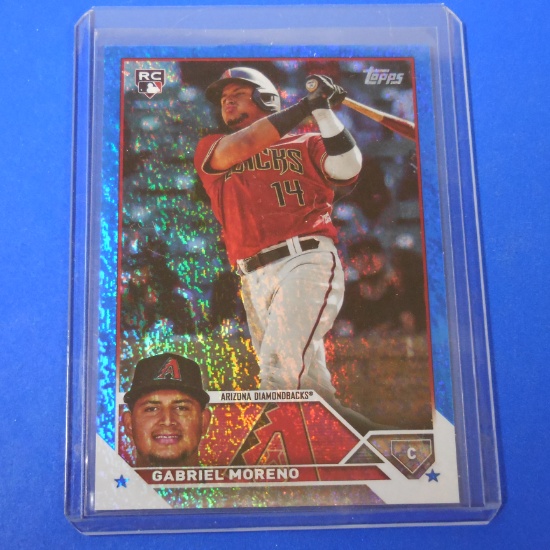 2023 TOPPS GABRIEL MORENO BLUE HOLOFOIL ROOKIE CARD #D 393/999