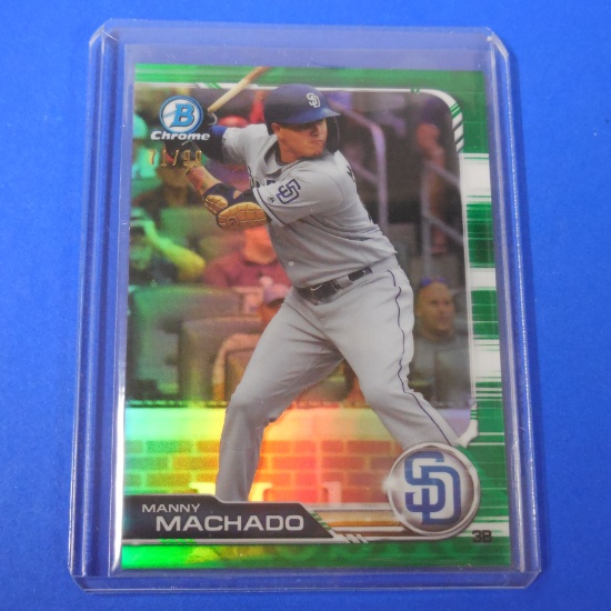 2019 BOWMAN CHROME MANNY MACHADO GREEN REFRACTOR #D 71/99