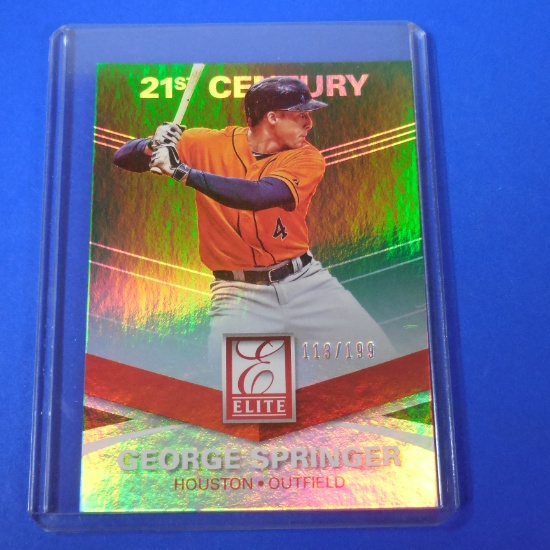 2015 DONRUSS ELITE GEORGE SPRINGER GREEN HOLO #D 113/199