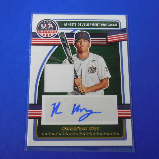 2023 PANINI STARS STRIPES KEKAHUPONO KONG AUTOGRAPHED JERSEY ROOKIE CARD