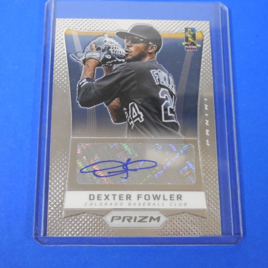 2012 PANINI PRIZM DEXTER FOWLER AUTOGRAPHED CARD