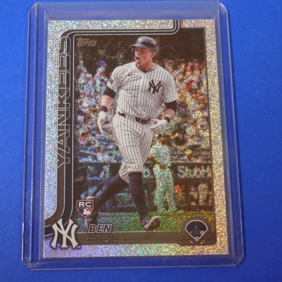 2025 TOPPS BEN RICE SPARKLE HOLOFOIL ROOKIE CARD