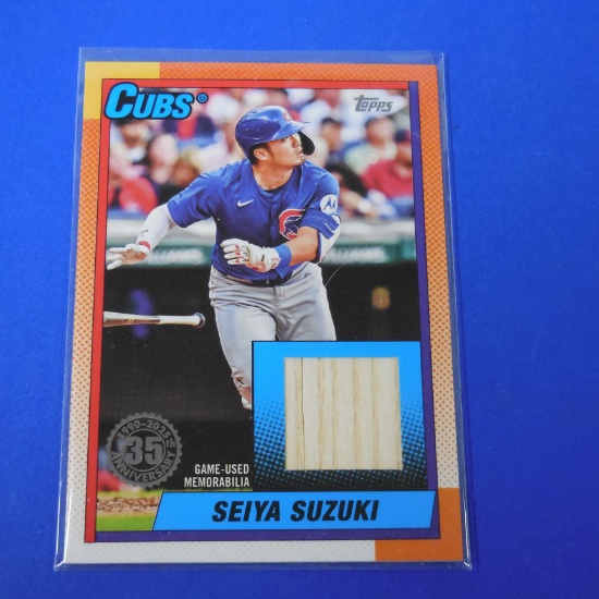 2025 TOPPS SEIYA SUZUKI GAME USED BAT CARD 1990 VARIATION