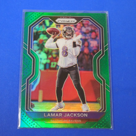 2020 PANINI PRIZM LAMAR JACKSON GREEN PRIZM RAVENS
