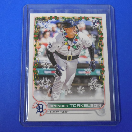 2022 TOPPS HOLIDAY SPENCER TORKELSON CHRISTMAS LIGHTS NECKLACE SP ROOKIE CARD