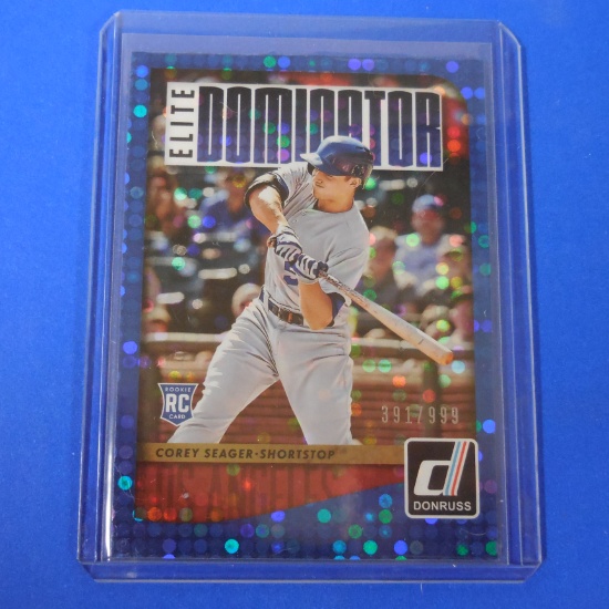 2016 DONRUSS COREY SEAGER ELITE DOMINATOR HOLO #D 391/999 ROOKIE CARD