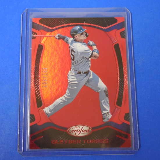 2021 PANINI CERTIFIED GLEYBER TORRES MIRROR RED HOLO #D 159/199