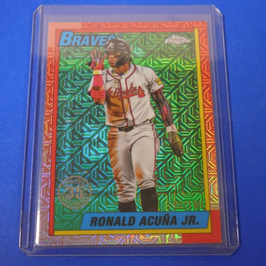 2025 TOPPS CHROME RONALD ACUNA JR SILVER PACK REFRACTOR RED #D 192/199