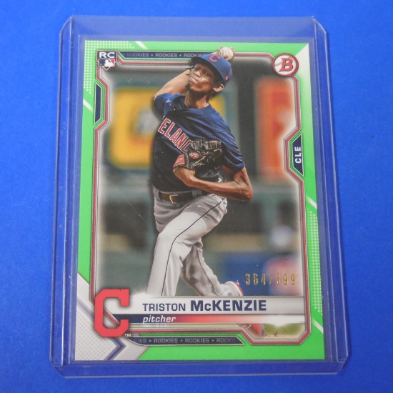 2021 BOWMAN TRISTAN MCKENZIE GREEN ROOKIE CARD #D 364/499