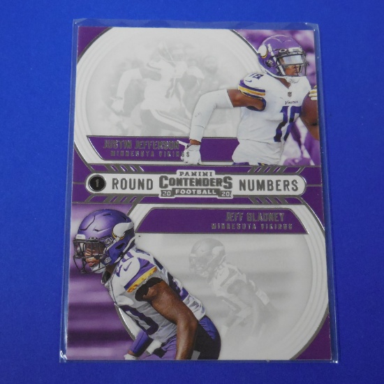 2020 PANINI CONTENDERS JUSTIN JEFFERSON JEFF GLADNEY ROOKIE CARD
