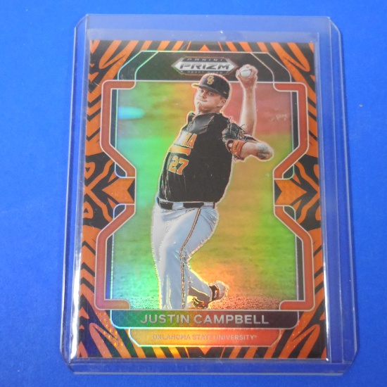 2022 PANINI PRIZM JUSTIN CAMPBELL TIGER STRIPE PRIZM #D 47/99