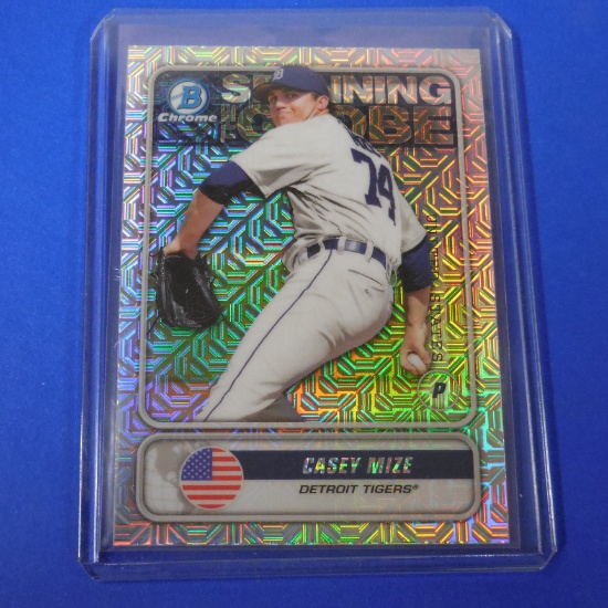 2020 BOWMAN CHROME CASEY MIZE MOJO REFRACTOR SPANNING THE GLOBE