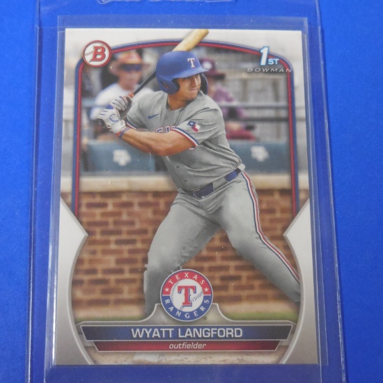 2023 BOWMAN DRAFT WYATT LANGFORD 1ST ROOKIE CARD RANGERS