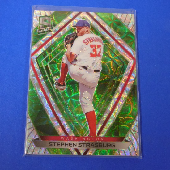 2020 SPECTRA STEPHEN STRASBURG NEON GREEN PRIZM #D 43/49