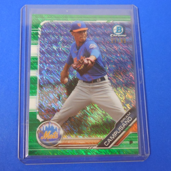 2019 BOWMAN CHROME BRIAM CAMPUSANO GREEN SHIMMER REFRACTOR #D/99