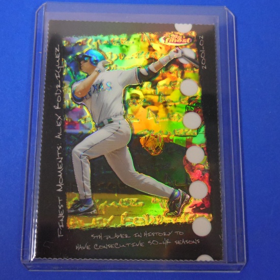 2005 TOPPS FINEST ALEX RODRIGUEZ FINEST MOMENTS GOLD REFRACTOR #D 121/190