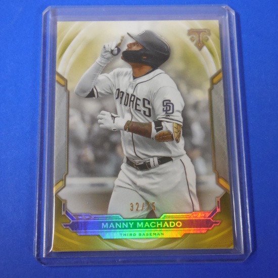 2019 TOPPS TRIPLE THREADS MANNY MACHADO GOLD #D 32/75