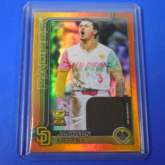 2025 TOPPS JACKSON MERRILL GAME USED PATCH #D 12/25