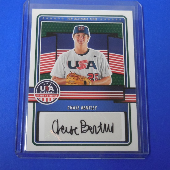 2023 PANINI USA STARS STRIPES CHASE BENTLEY AUTOGRAPHED ROOKIE CARD