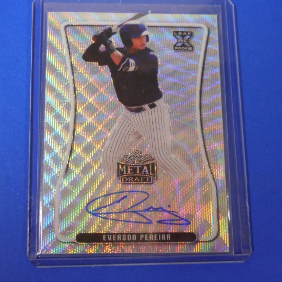 2020 LEAF METAL DRAFT EVERSON PEREIRA AUTOGRAPHED ROOKIE CARD