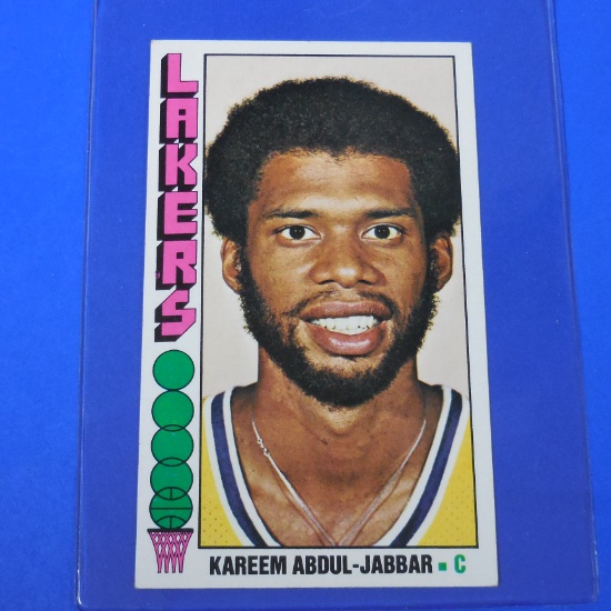 1976-77 TOPPS BASKETBALL JUMBO #100 KAREEM ABDUL JABBAR LOS ANGELES LAKERS