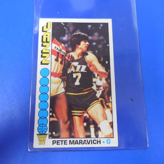 1976-77 TOPPS BASKETBALL JUMBO #60 PETE MARAVICH NEW ORLEANS JAZZ