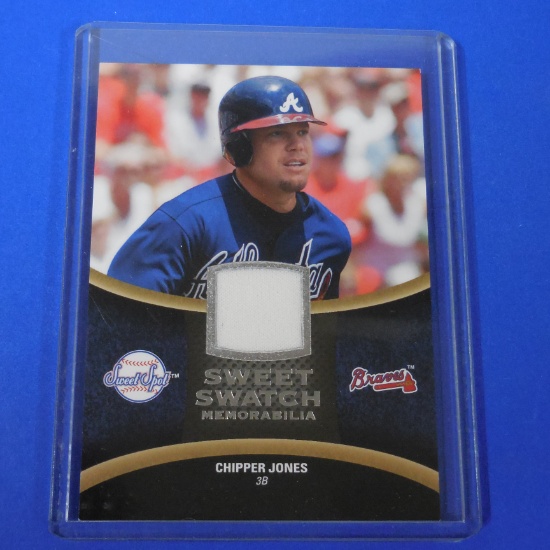 2008 UPPER DECK SWEET SPOT CHIPPER JONES GAME USED JERSEY CARD