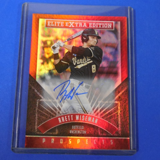 2015 PANINI DONRUSS ELITE RHETT WISEMAN AUTOGRAPHED ROOKIE CARD