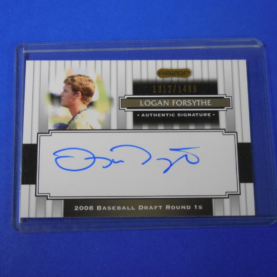 2008 RAZOR LOGAN FORSYTHE AUTOGRAPHED ROOKIE CARD