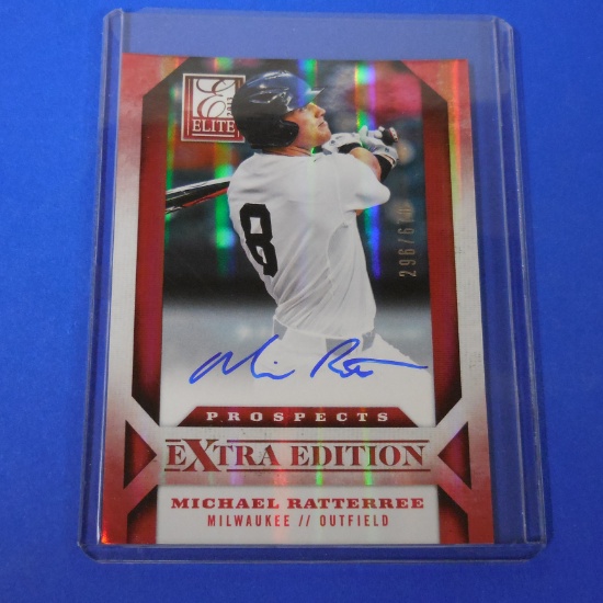 2013 PANINI ELITE MICHAEL RATTERREE AUTOGRAPHED ROOKIE CARD