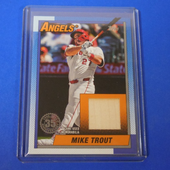 2025 TOPPS BASEBALL MIKE TROUT GAME USED JERSEY CARD 1990 VARIATION