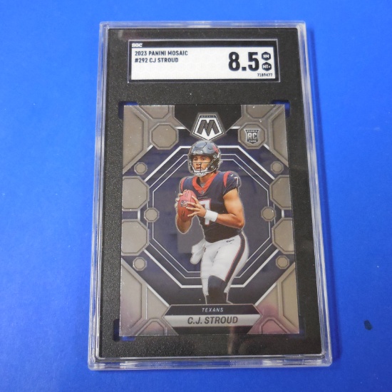 2023 PANINI MOSAIC C.J. STROUD ROOKIE CARD SGC 8.5 NEAR MINT MINT+ TEXANS