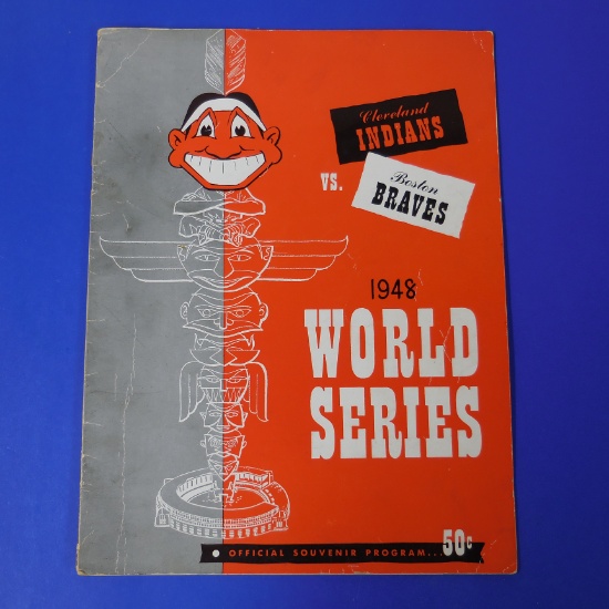 VINTAGE CLEVELAND INDIANS BOSTON BRAVES 1948 WORLD SERIES PROGRAM