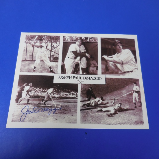 JOE DIMAGGIO AUTOGRAPHED 8X10 PHOTO NEW YORK YANKEES WITH ASSC COA