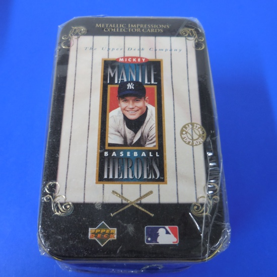 1995 UPPER DECK MICKEY MANTLE METALLIC IMPRESSIONS TIN CARD SET