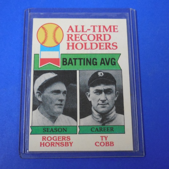 1979 TOPPS ROGERS HORNSBY TY COBB LEADERS