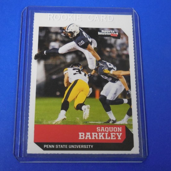2017 SPORTS ILLUSTRATED FOR KIDS SAQUON BARKLEY ROOKIE CARD